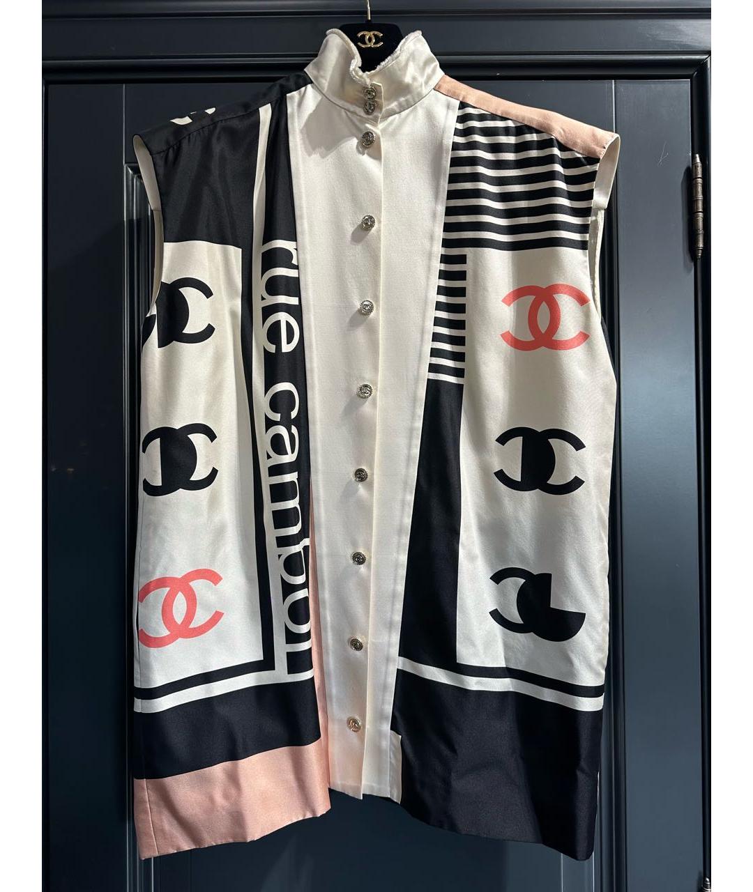 CHANEL Бежевое шелковое повседневное платье, фото 8