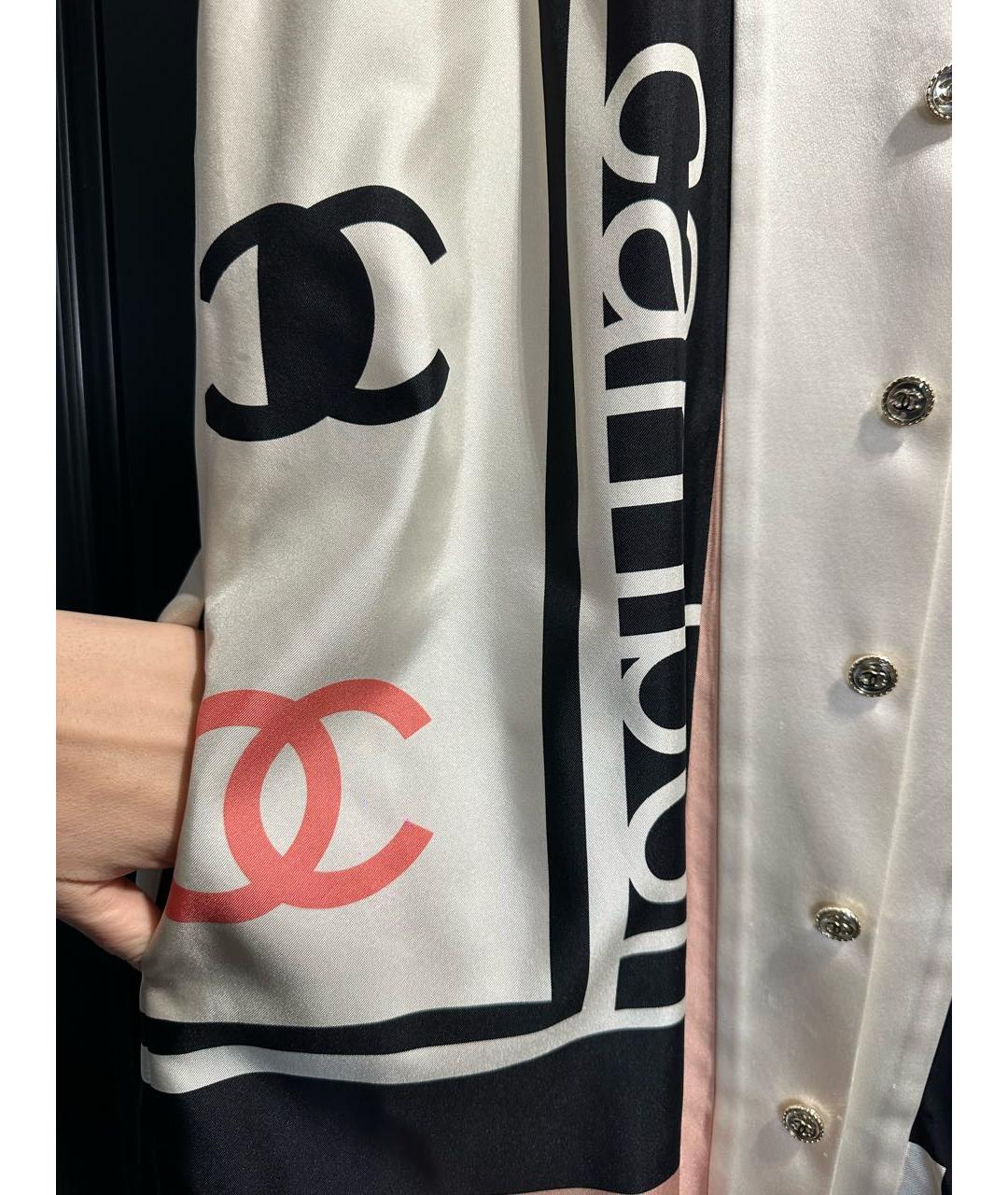 CHANEL Бежевое шелковое повседневное платье, фото 6