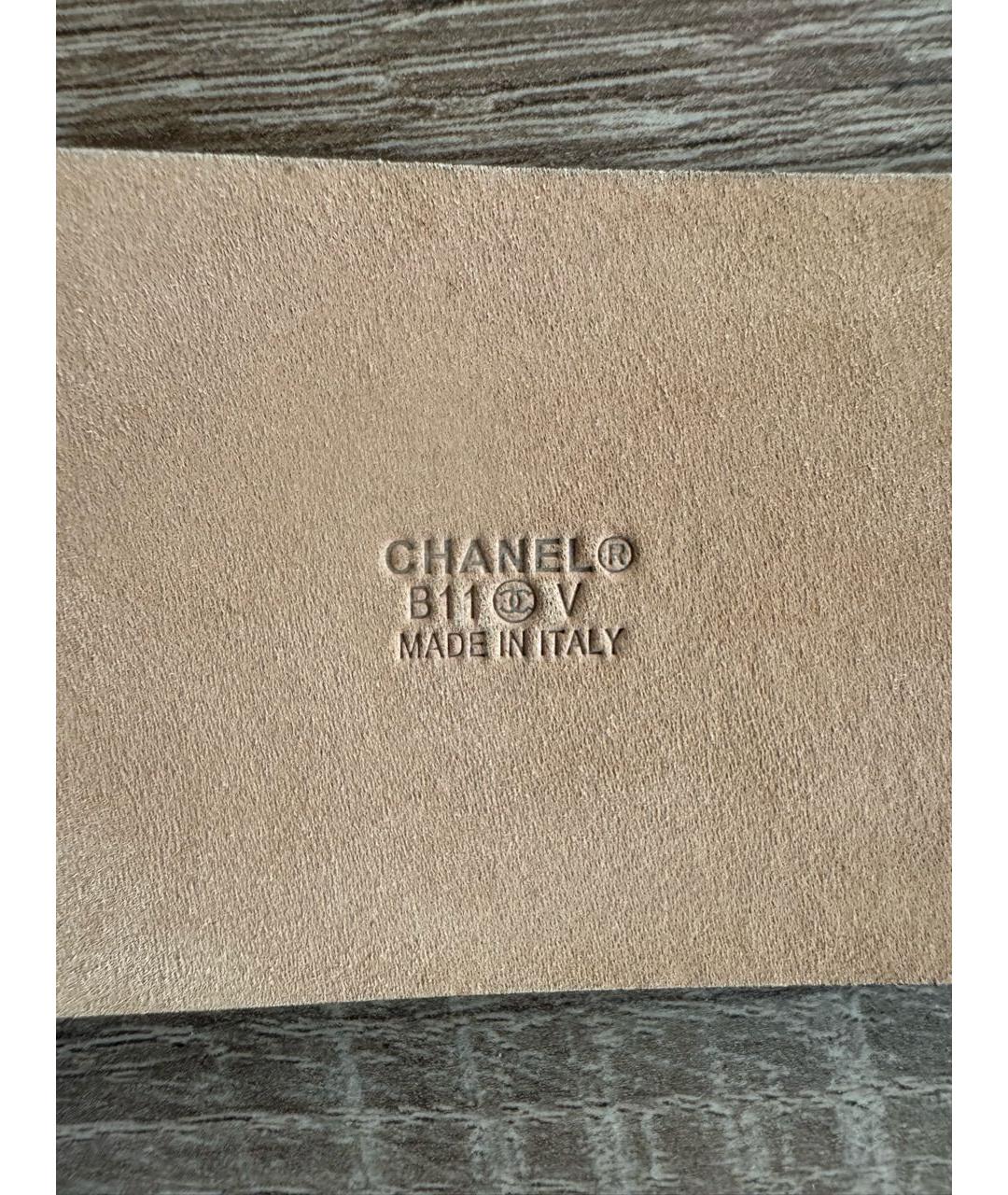 CHANEL Черный кожаный ремень, фото 3