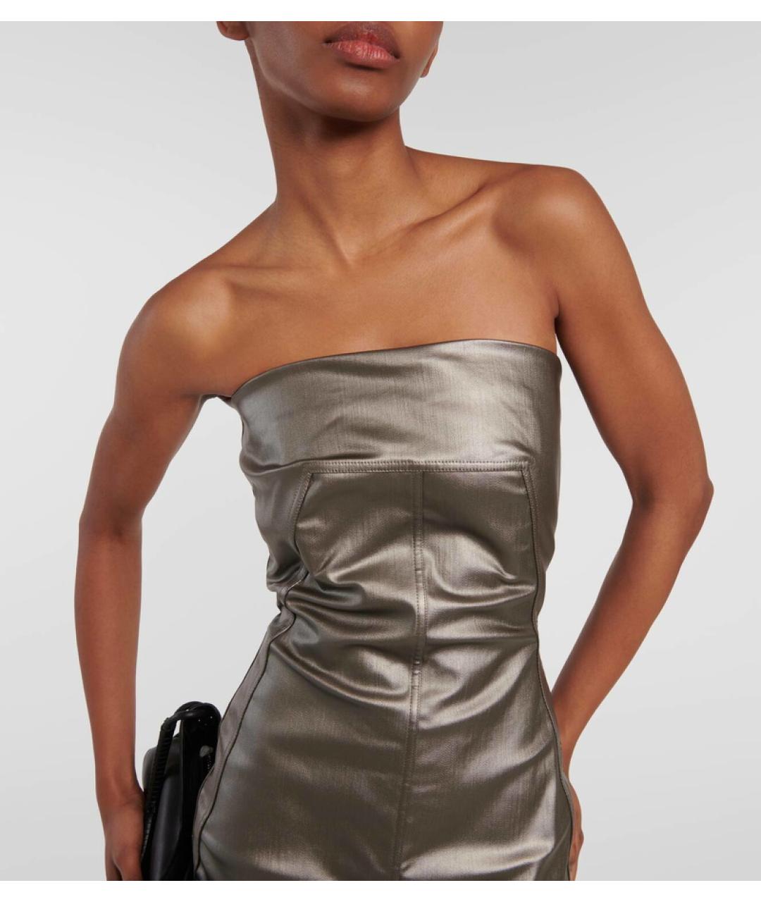 RICK OWENS Серое коктейльное платье, фото 4