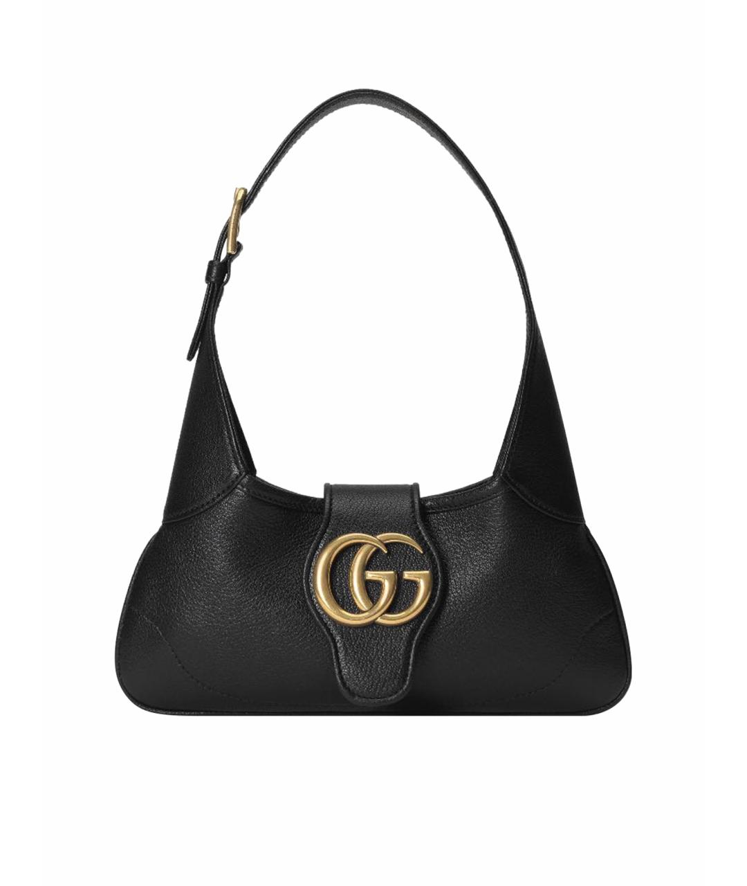 GUCCI Черная кожаная сумка через плечо, фото 9