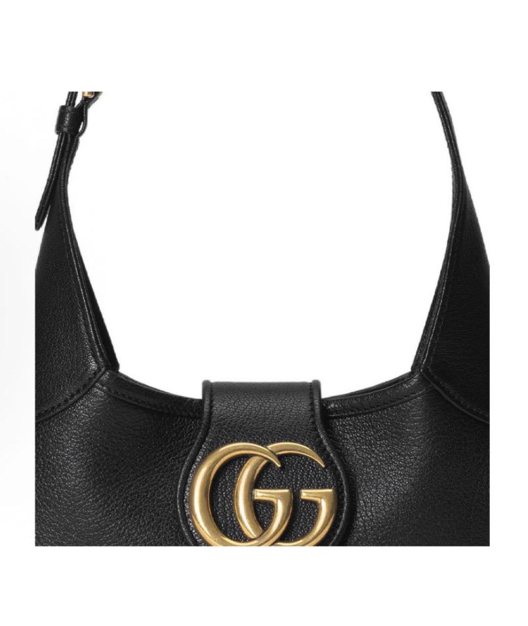GUCCI Черная кожаная сумка через плечо, фото 8