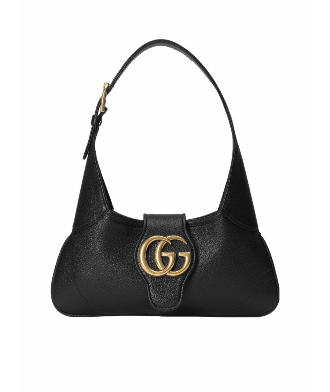GUCCI Черная кожаная сумка через плечо, фото 1