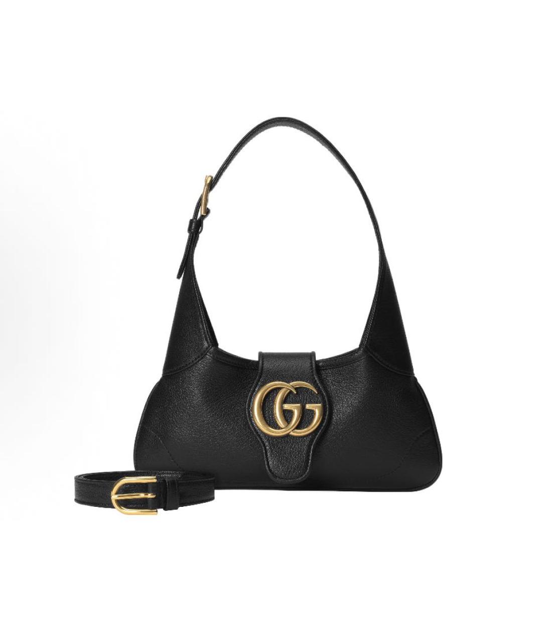 GUCCI Черная кожаная сумка через плечо, фото 3