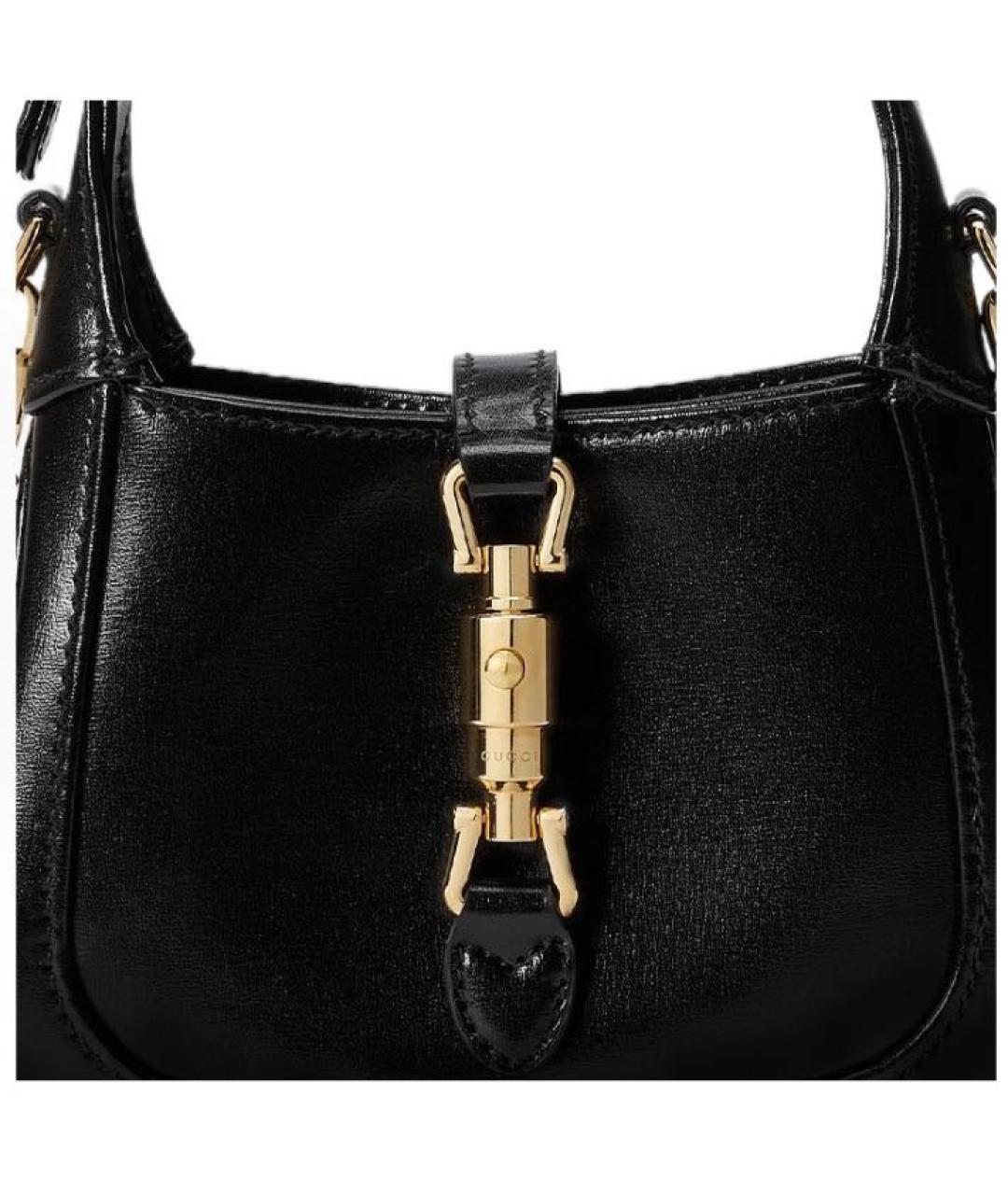 GUCCI Черная кожаная сумка с короткими ручками, фото 8