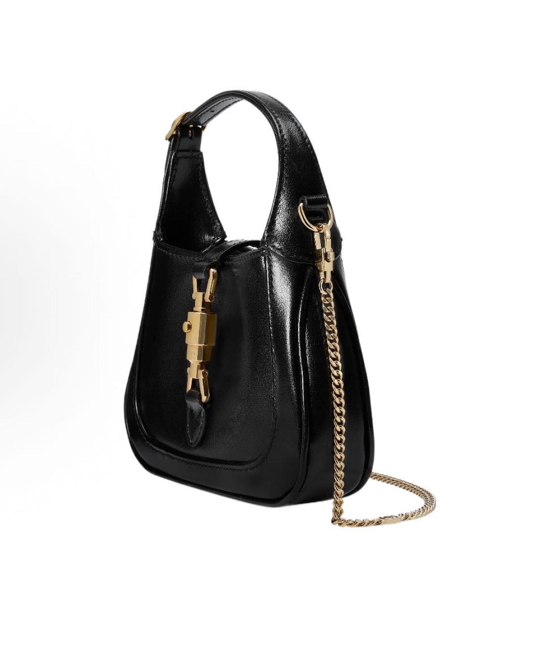 GUCCI Черная кожаная сумка с короткими ручками, фото 2