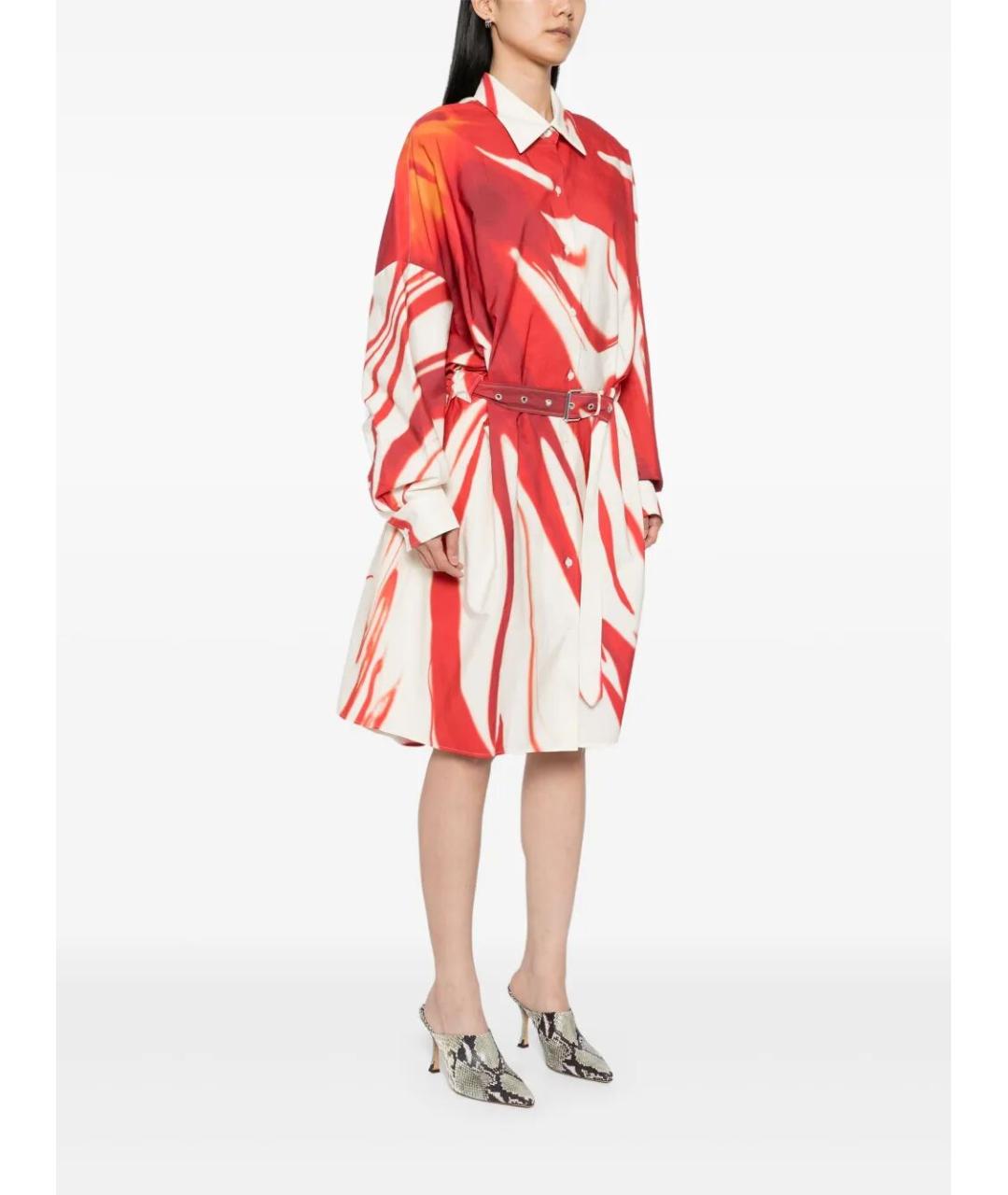 DRIES VAN NOTEN Красное хлопковое платье, фото 4