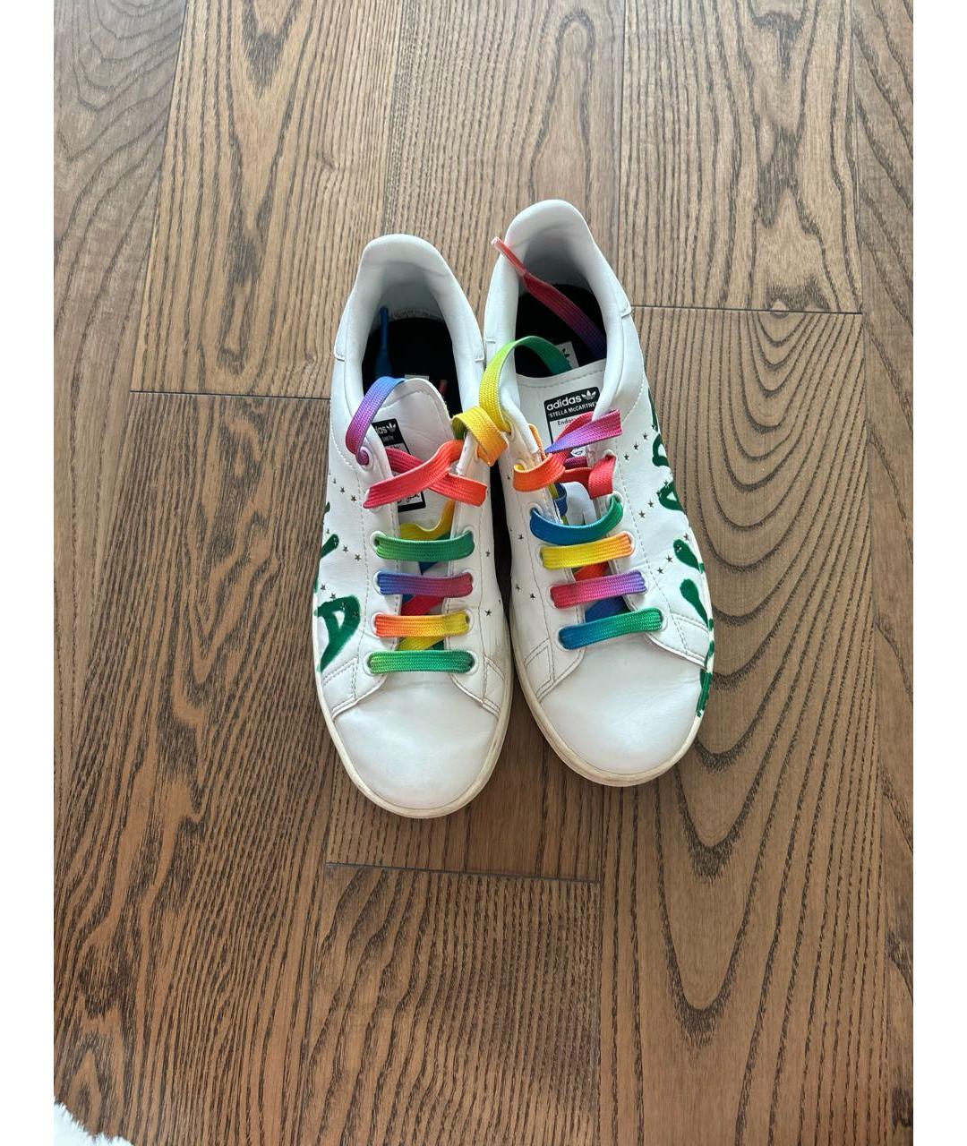 ADIDAS BY STELLA MCCARTNEY Белые кожаные кеды, фото 3