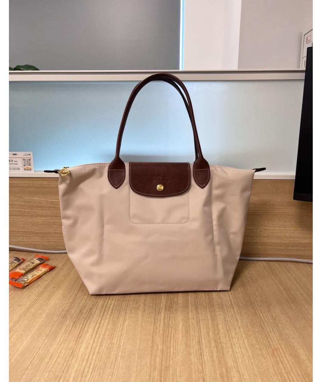 LONGCHAMP Бежевая сумка тоут, фото 4