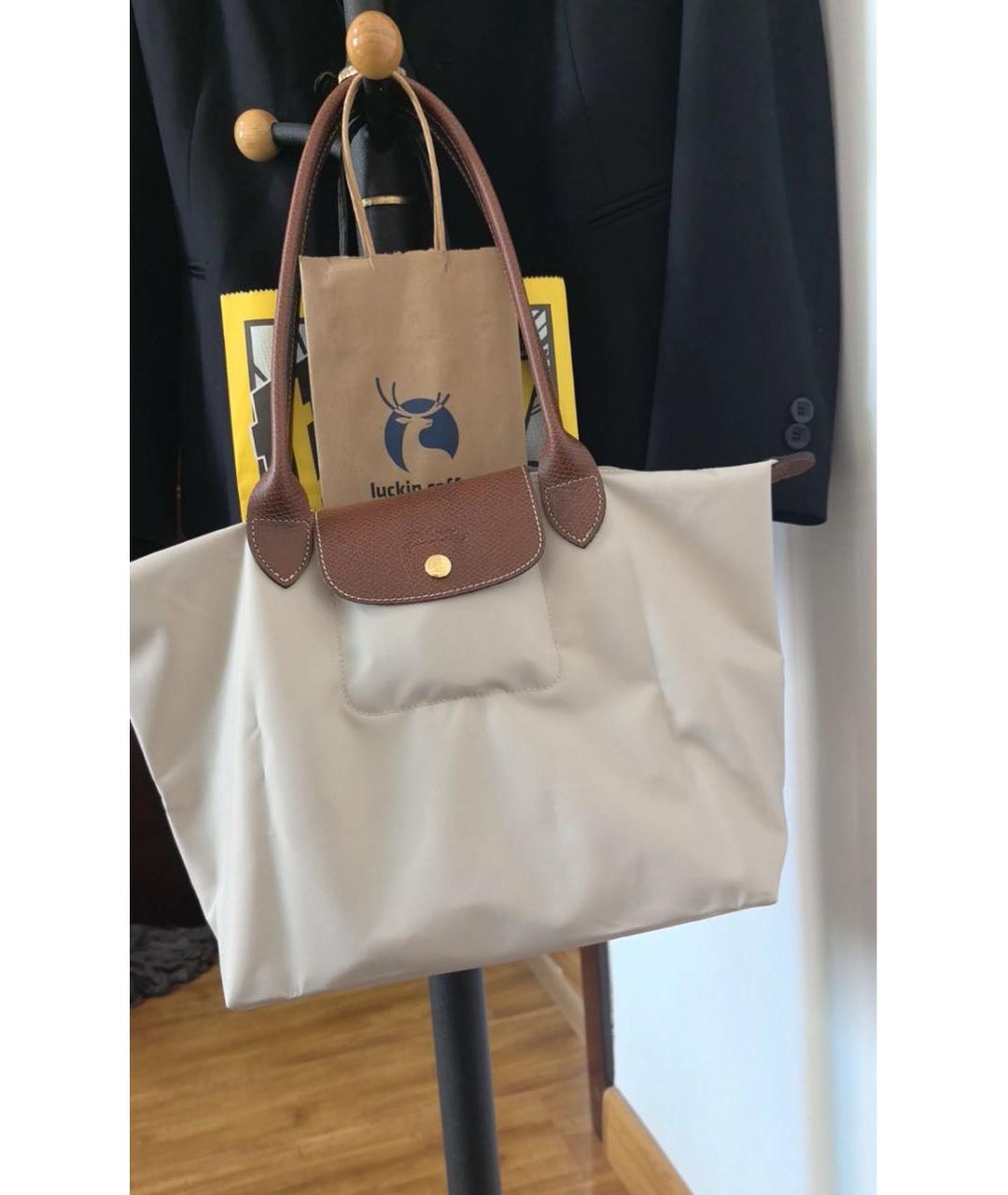 LONGCHAMP Бежевая сумка тоут, фото 5