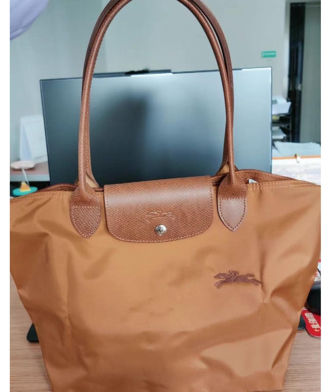 LONGCHAMP Оранжевая сумка тоут, фото 6