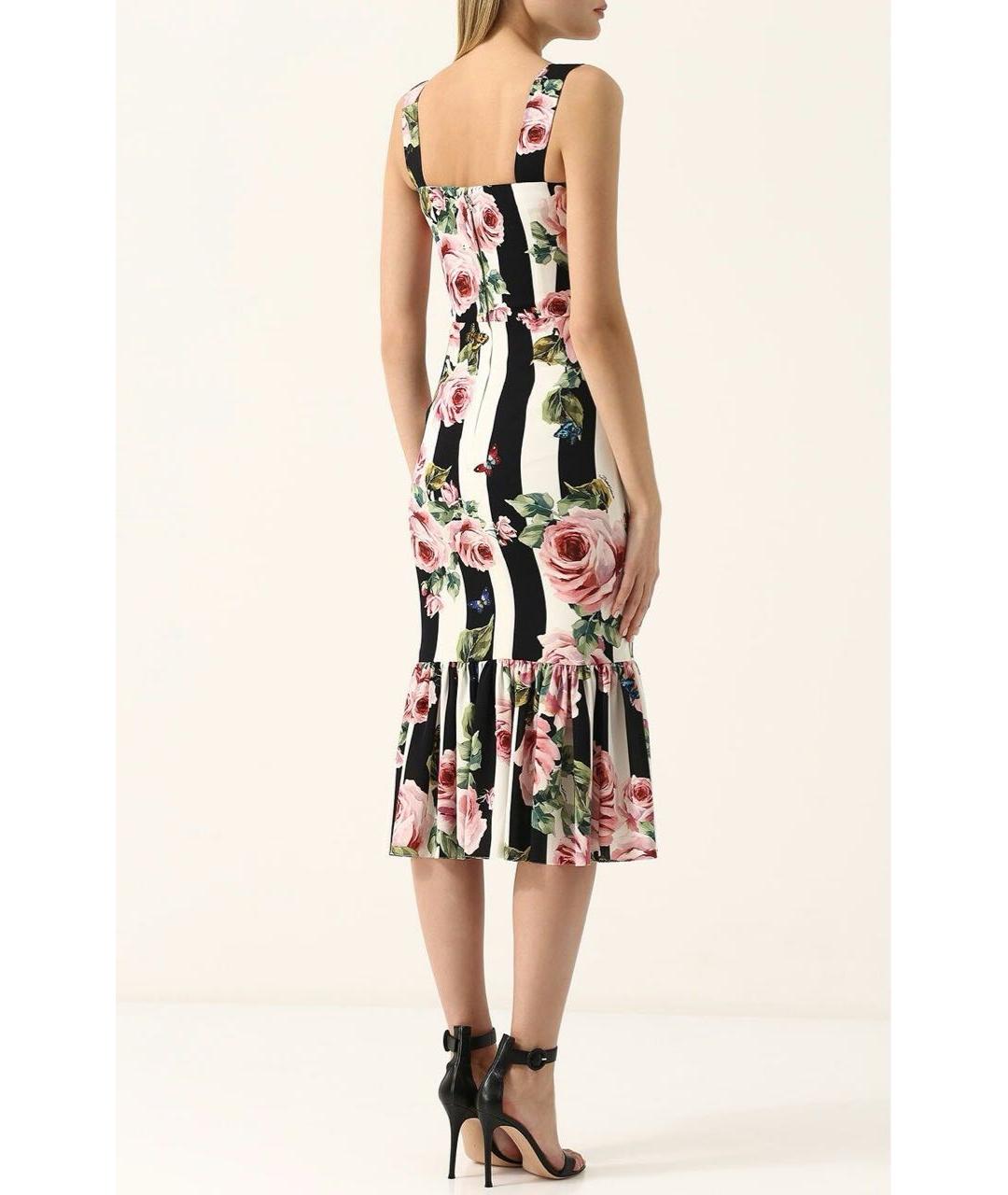 DOLCE&GABBANA Мульти шелковое повседневное платье, фото 6