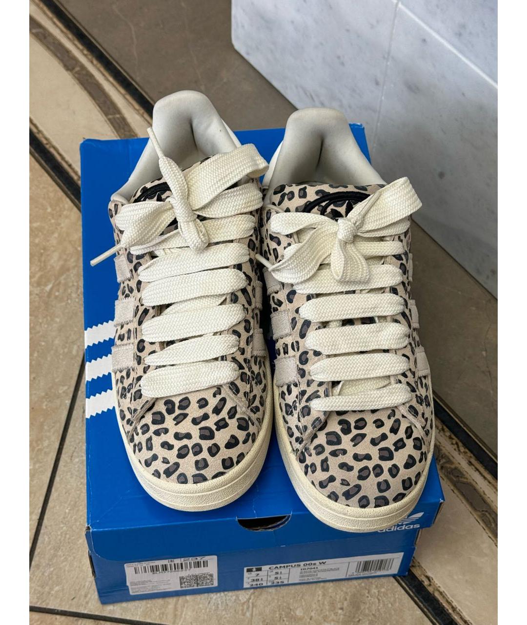 ADIDAS Бежевые замшевые кеды, фото 3
