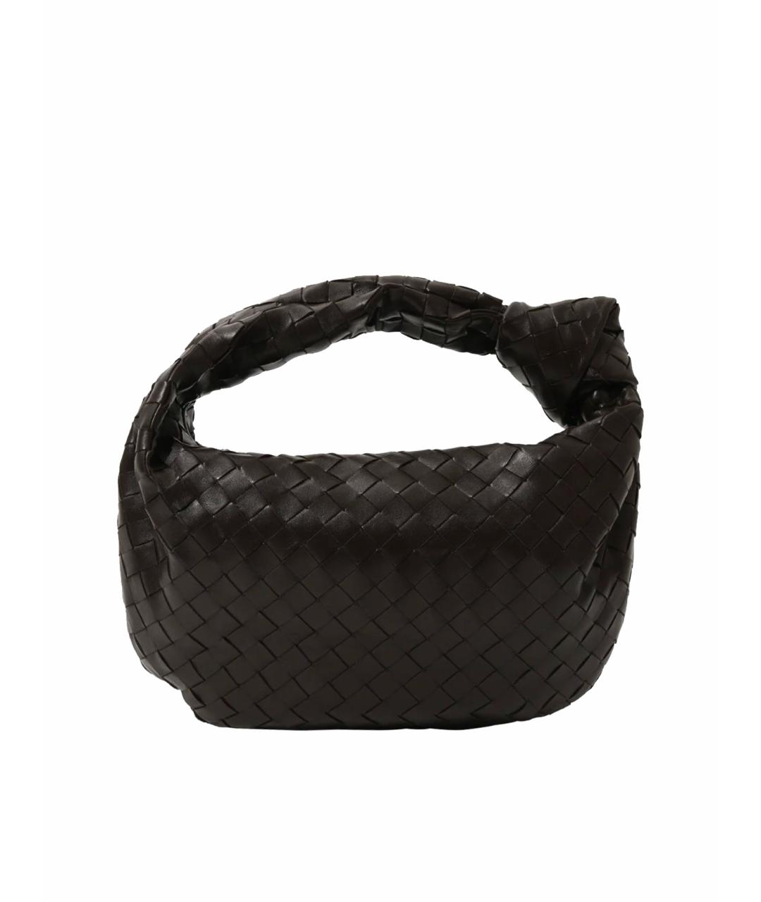 BOTTEGA VENETA Коричневая кожаная сумка с короткими ручками, фото 1