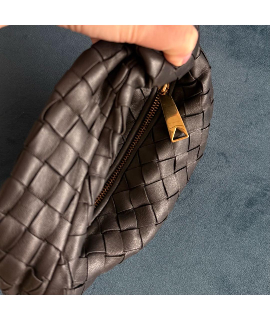 BOTTEGA VENETA Коричневая кожаная сумка с короткими ручками, фото 3