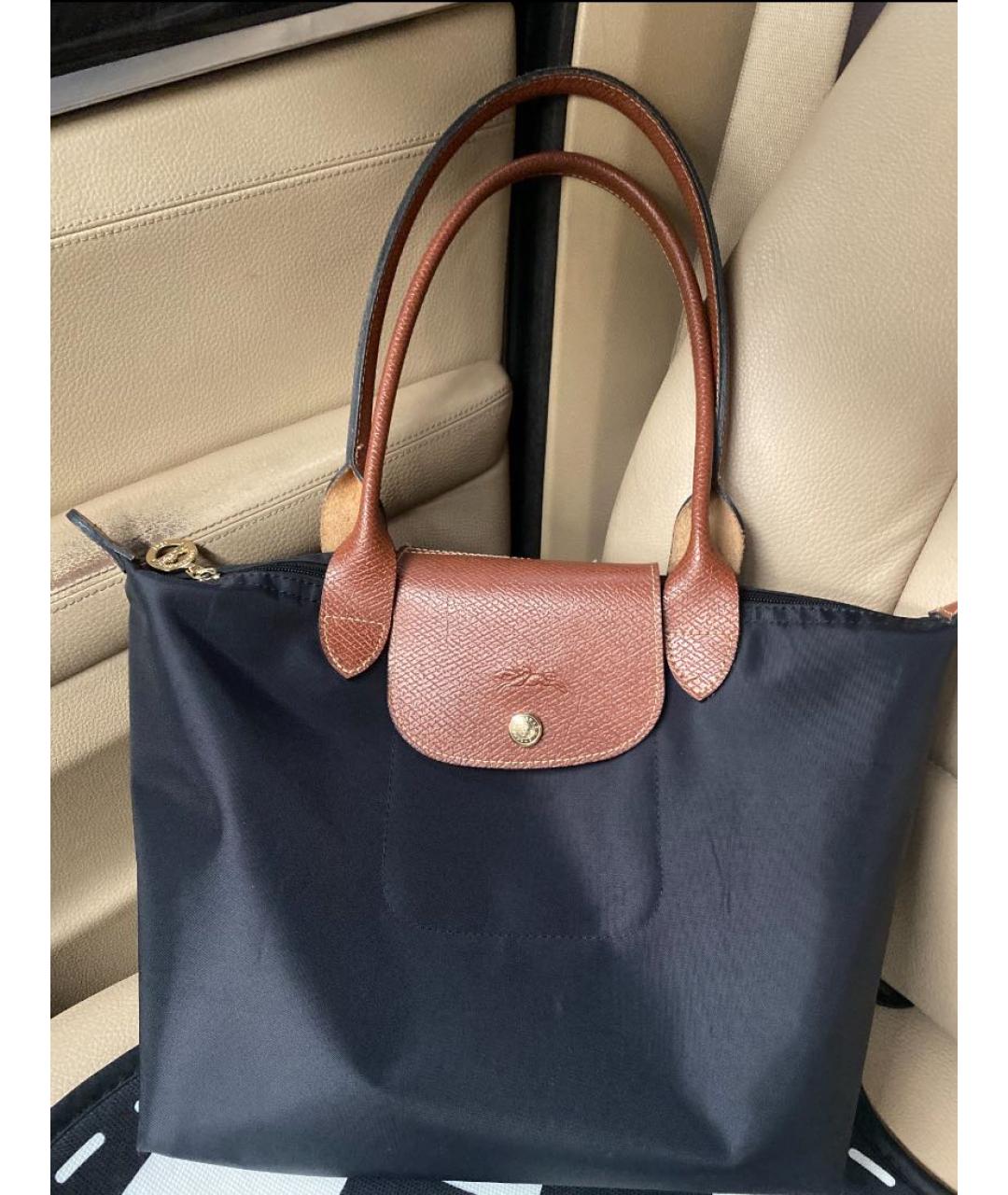 LONGCHAMP Темно-синяя сумка тоут, фото 6