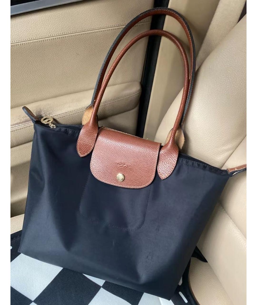 LONGCHAMP Темно-синяя сумка тоут, фото 5