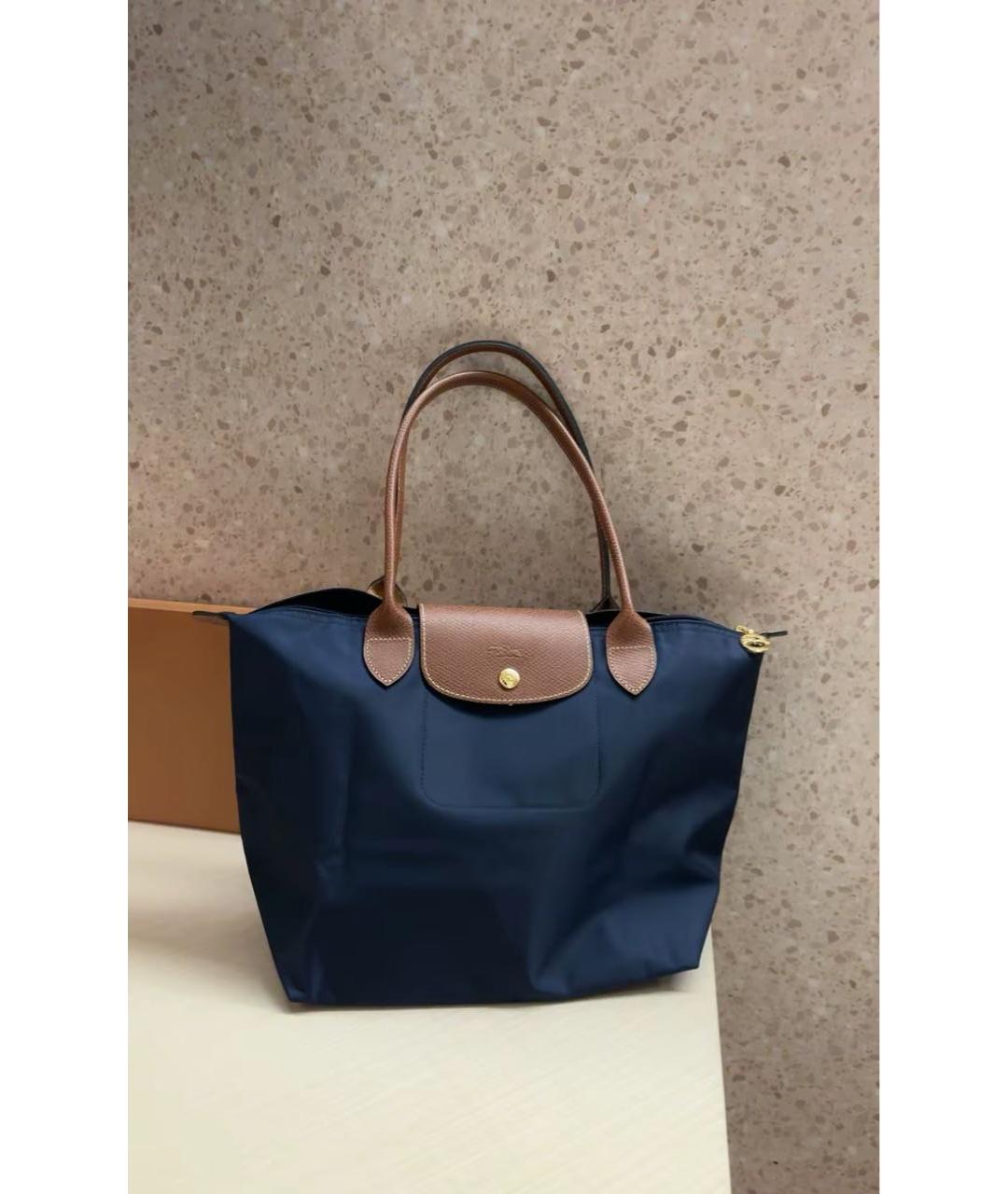 LONGCHAMP Темно-синяя сумка тоут, фото 6
