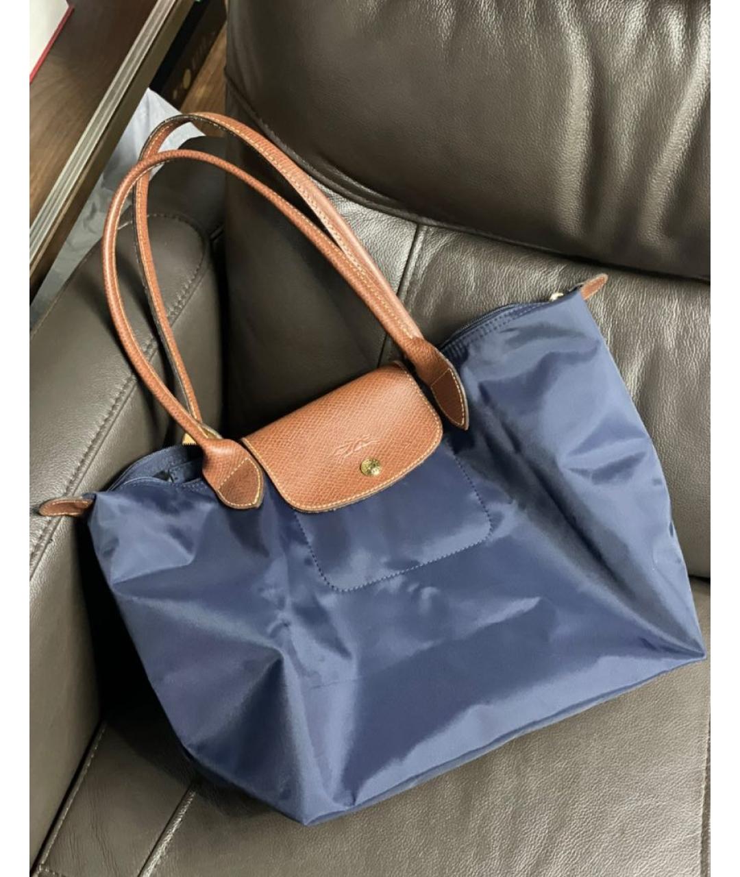 LONGCHAMP Темно-синяя сумка тоут, фото 5