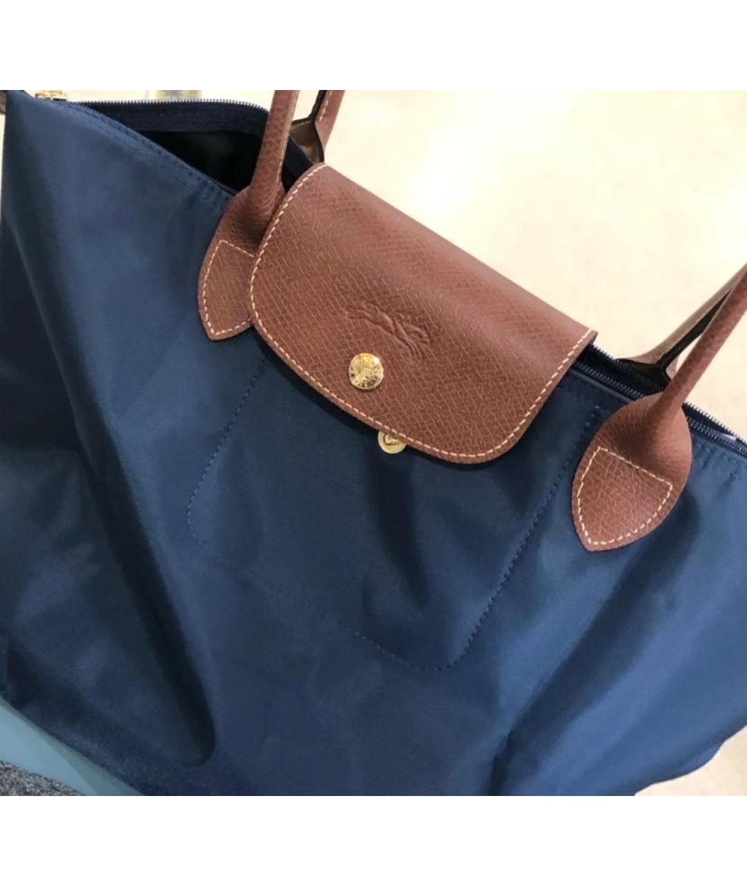 LONGCHAMP Темно-синяя сумка тоут, фото 6