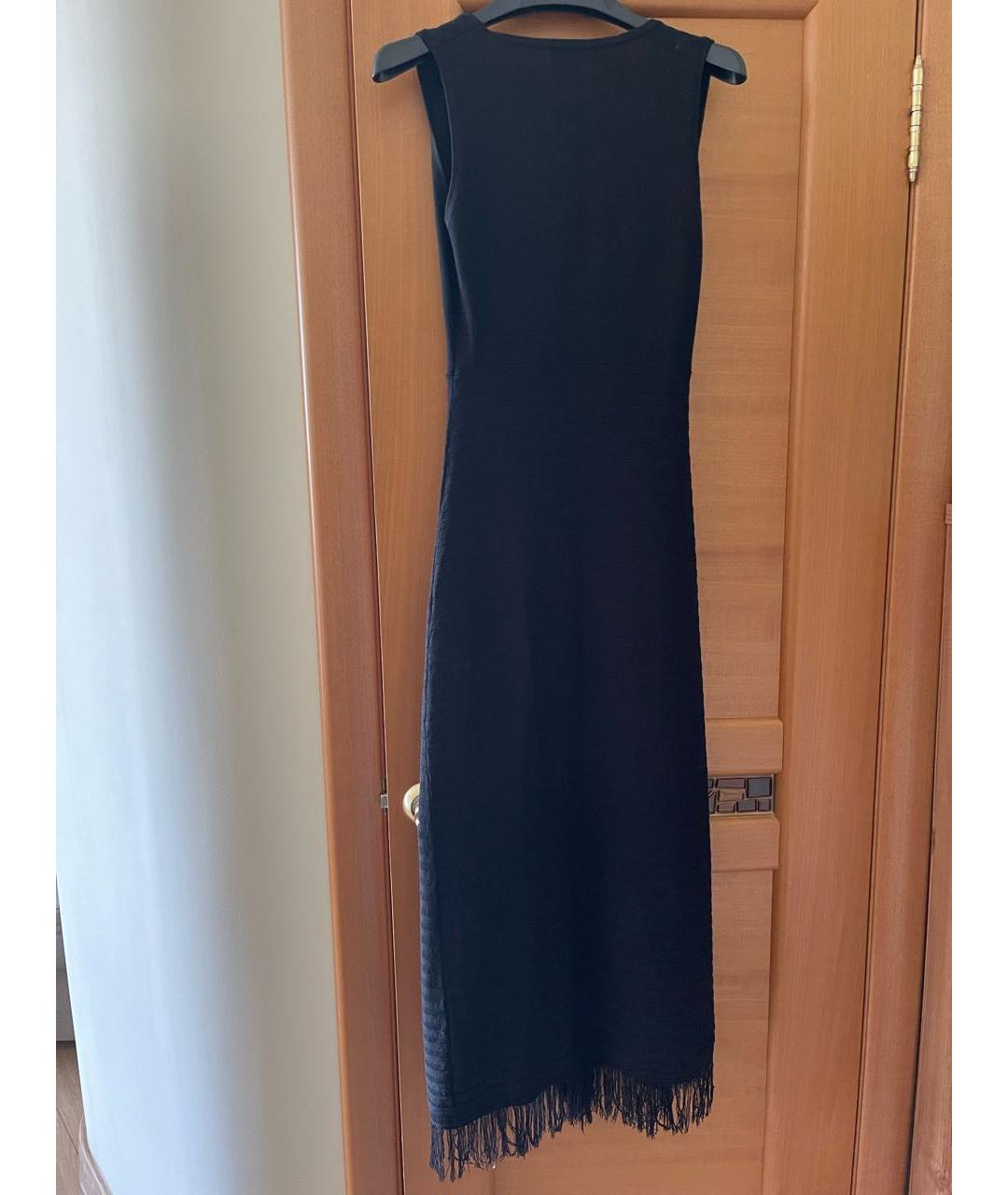 PINKO Черное вискозное коктейльное платье, фото 2