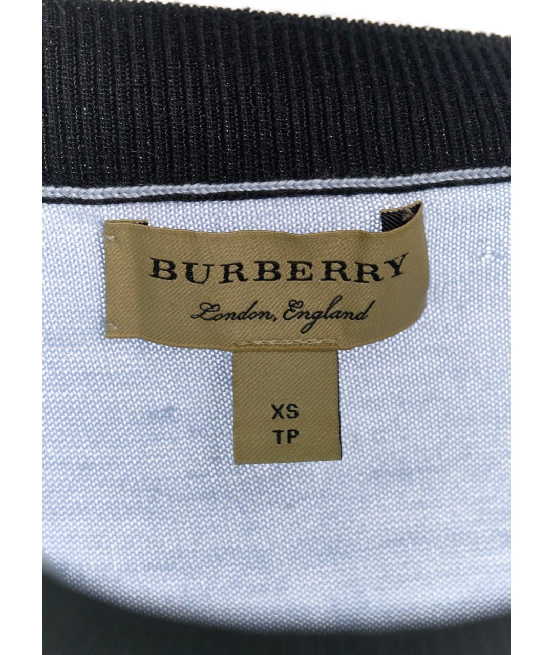BURBERRY Голубой шелковый джемпер / свитер, фото 3