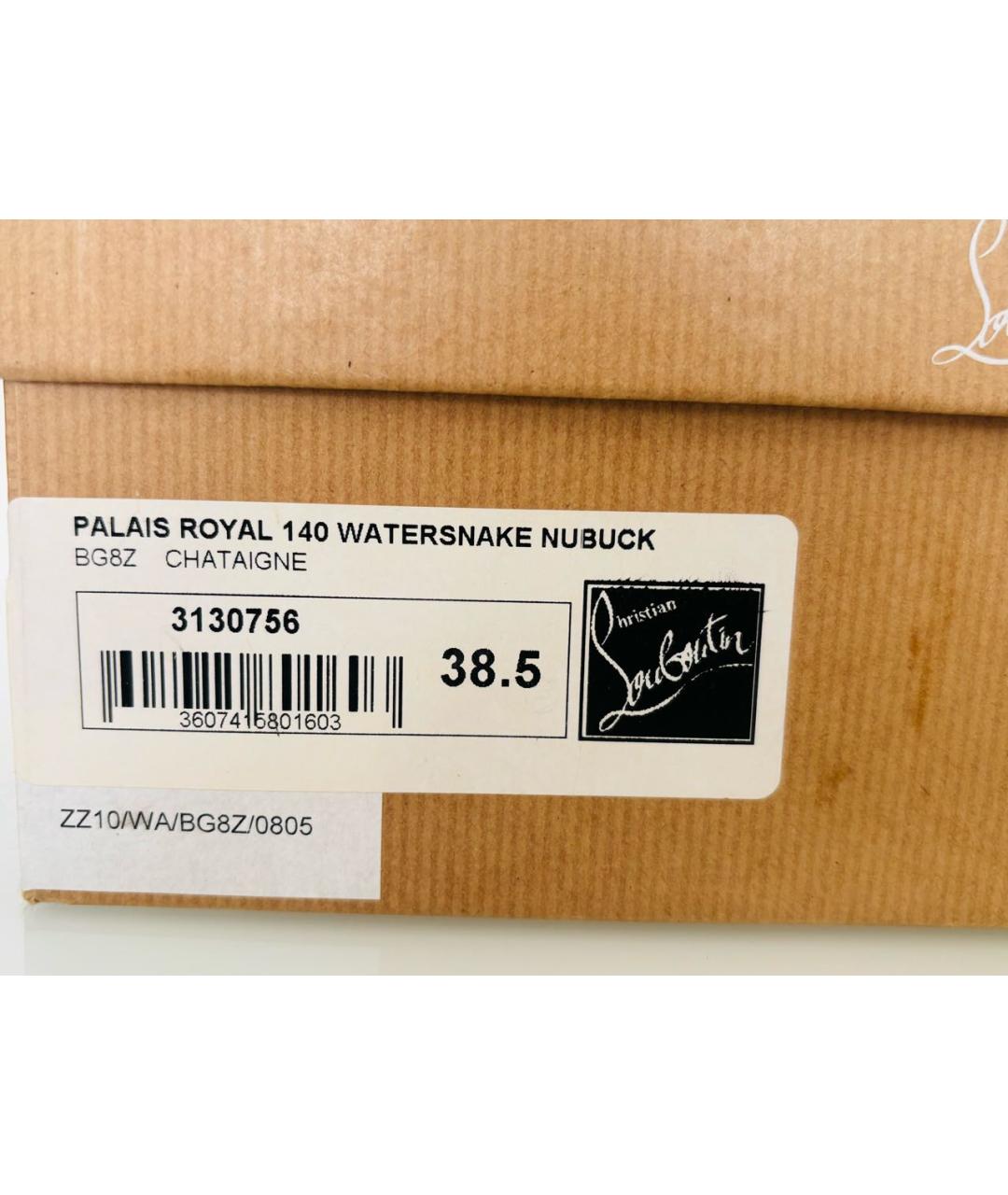 CHRISTIAN LOUBOUTIN Коричневые туфли из экзотической кожи, фото 6