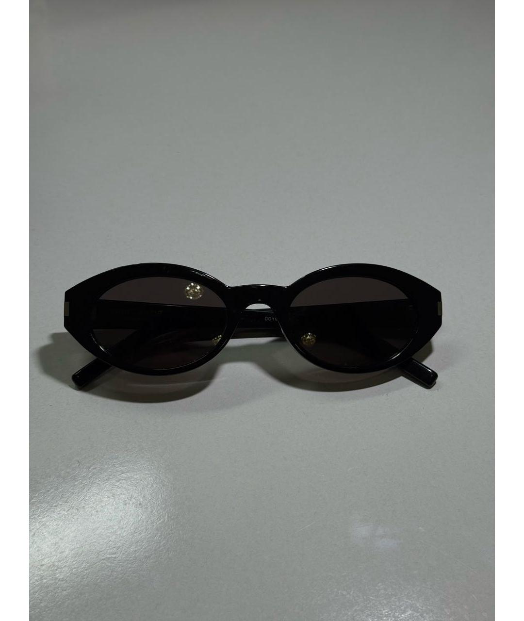 SAINT LAURENT Черные пластиковые солнцезащитные очки, фото 5