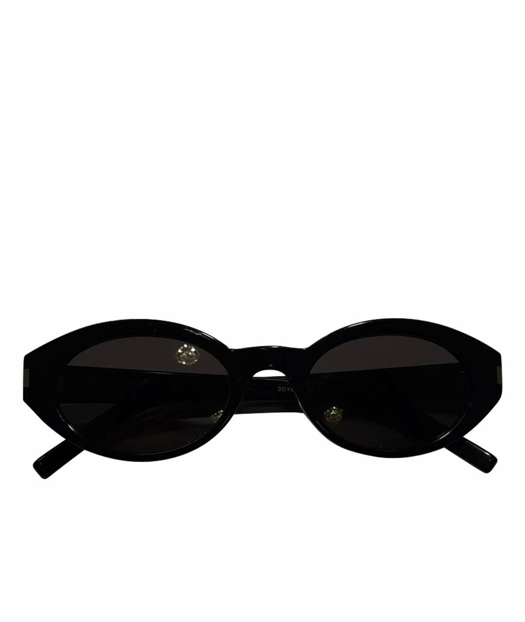 SAINT LAURENT Черные пластиковые солнцезащитные очки, фото 1