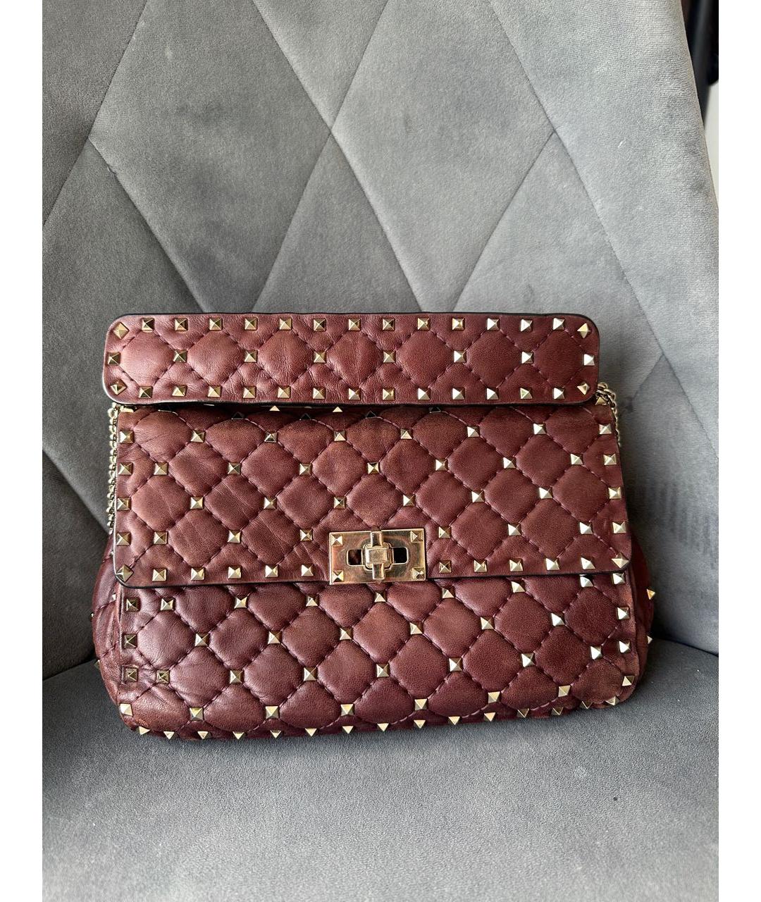VALENTINO Фиолетовая кожаная сумка через плечо, фото 8