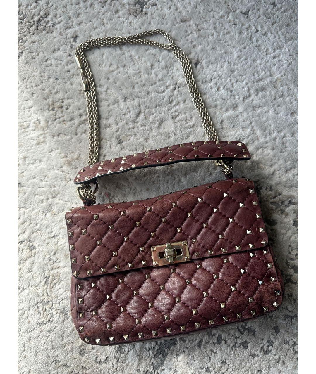 VALENTINO Фиолетовая кожаная сумка через плечо, фото 2