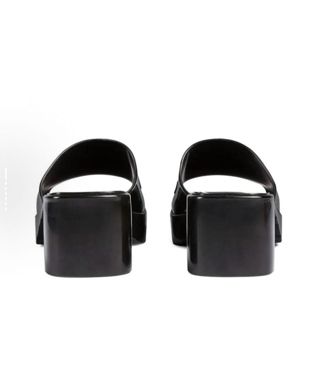 GUCCI Черные резиновые мюли, фото 4