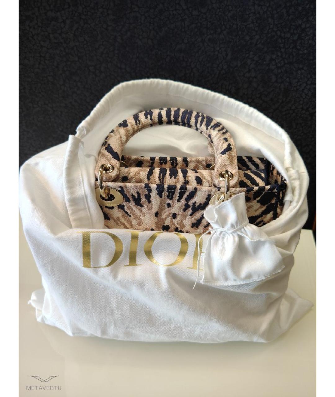 CHRISTIAN DIOR Розовая жаккардовая сумка с короткими ручками, фото 7