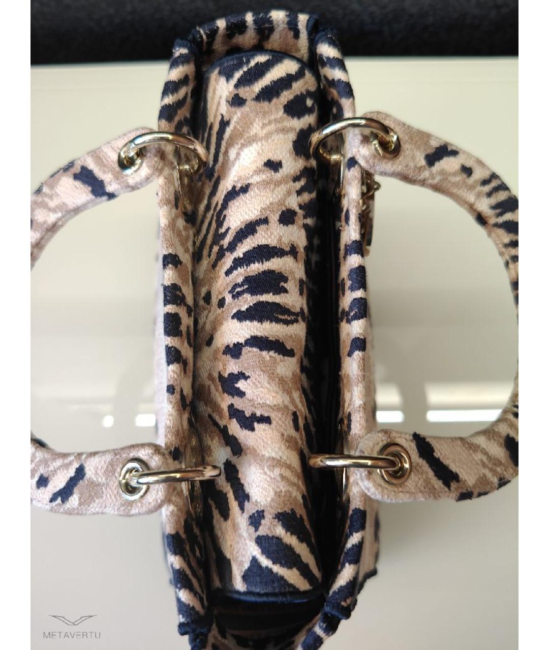 CHRISTIAN DIOR Розовая жаккардовая сумка с короткими ручками, фото 5