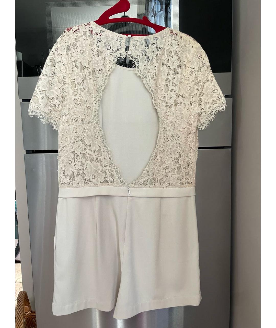 BCBG MAXAZRIA Бежевый кружевной комбинезон, фото 2
