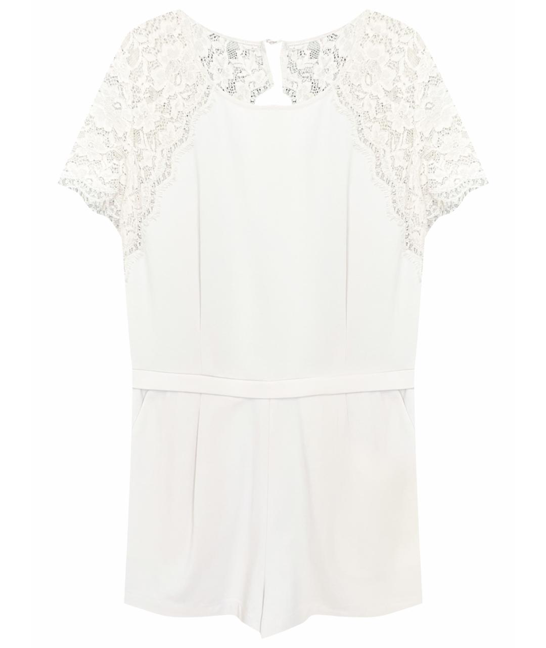 BCBG MAXAZRIA Бежевый кружевной комбинезон, фото 1