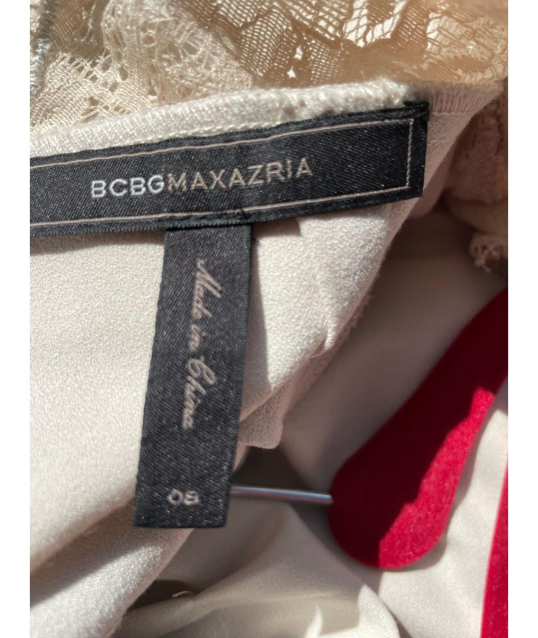 BCBG MAXAZRIA Бежевый кружевной комбинезон, фото 4