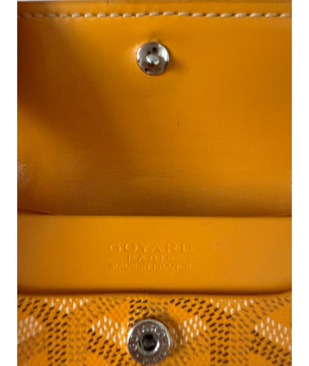 GOYARD Желтый кошелек, фото 5