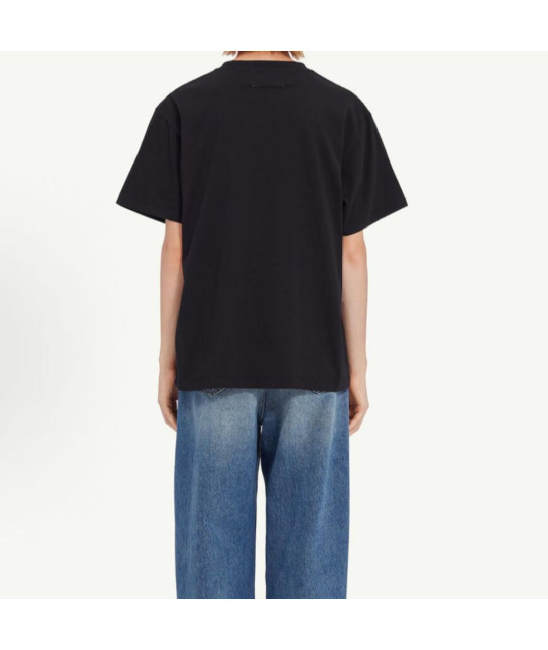 MAISON MARGIELA Черная хлопковая футболка, фото 4