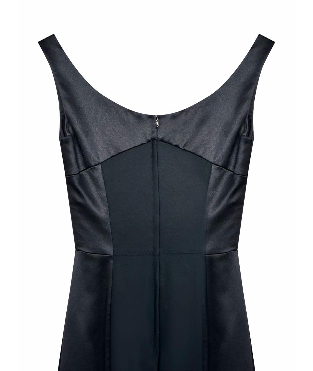 DOLCE&GABBANA Черное шелковое коктейльное платье, фото 8