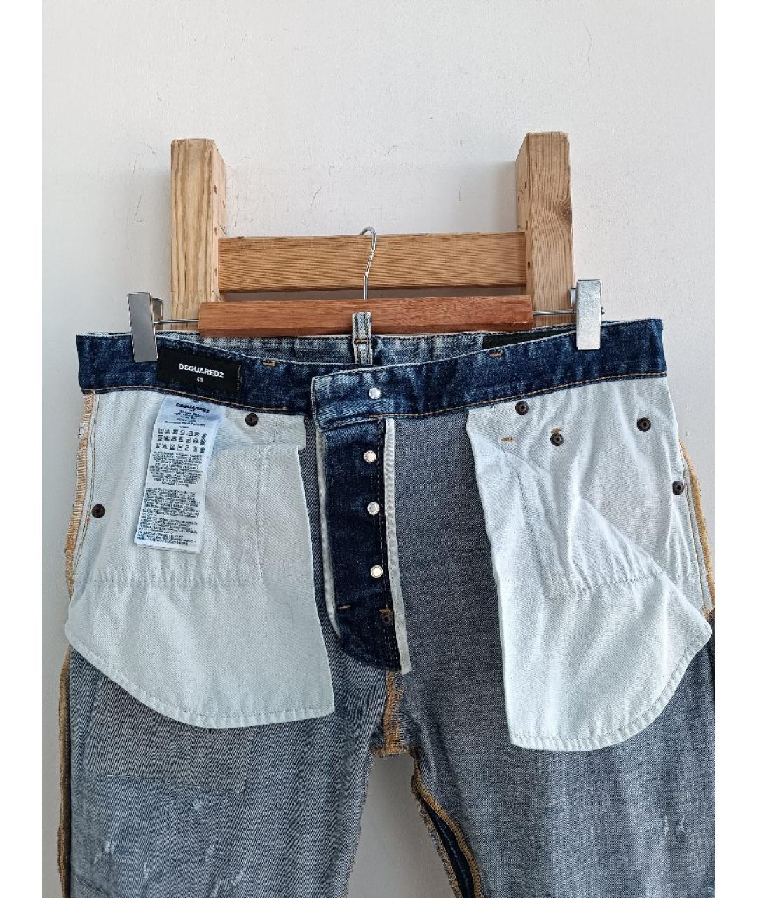 DSQUARED2 Голубые хлопковые джинсы скинни, фото 3