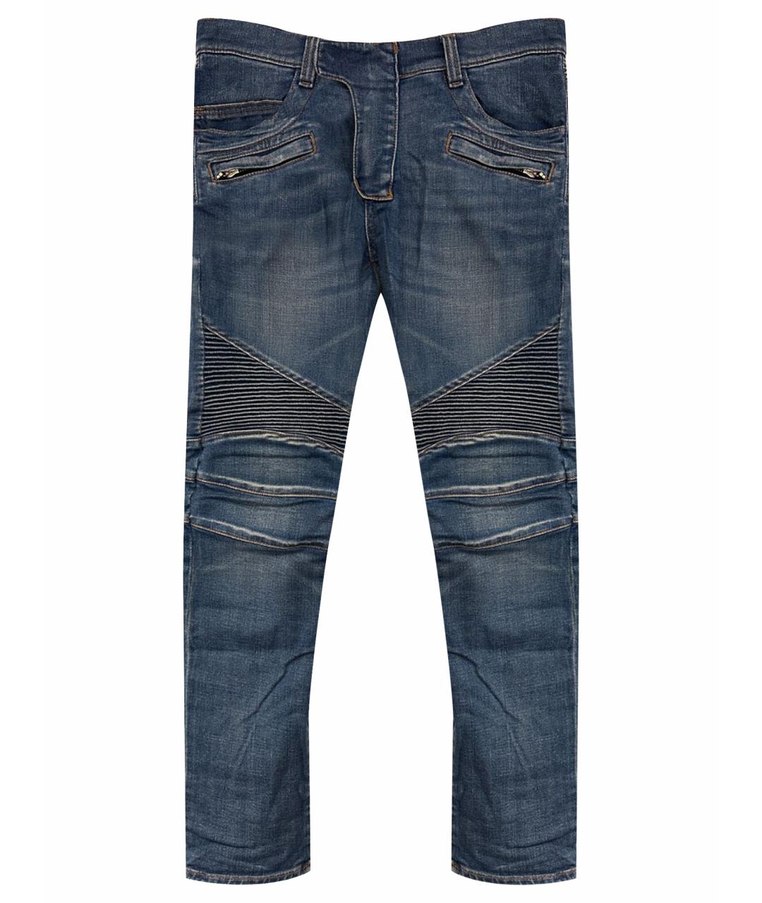 BALMAIN Синие хлопковые джинсы, фото 1