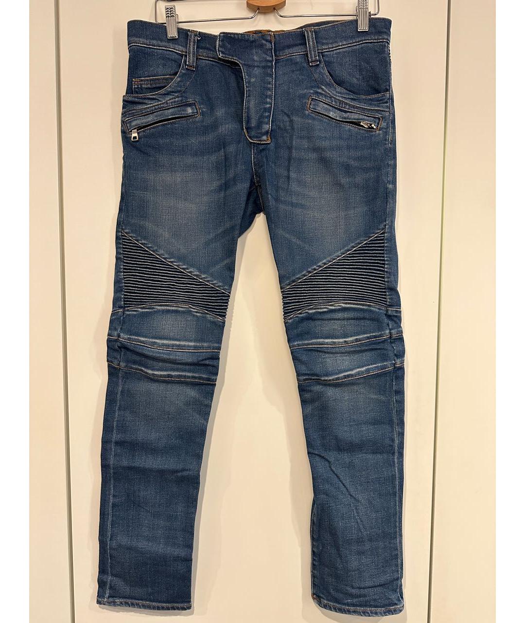 BALMAIN Синие хлопковые джинсы, фото 5