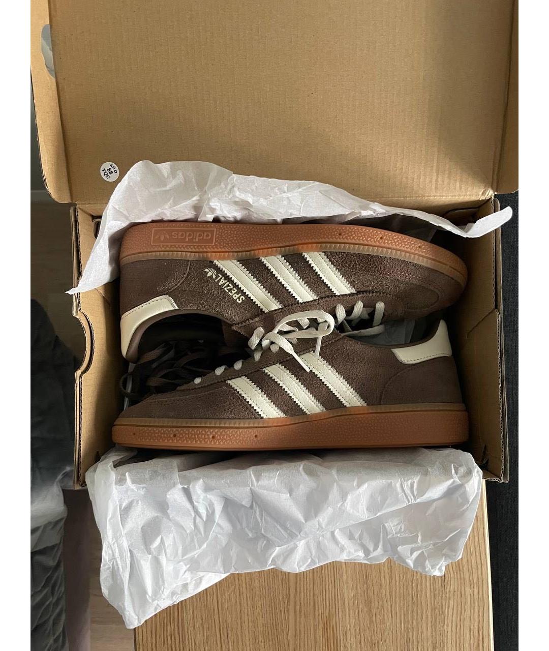 ADIDAS Коричневые замшевые кроссовки, фото 2