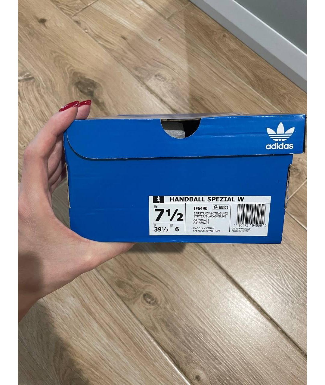 ADIDAS Коричневые замшевые кроссовки, фото 4