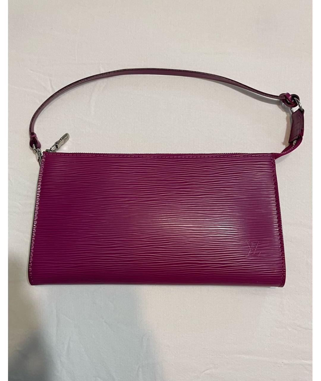 LOUIS VUITTON Фуксия кожаная сумка с короткими ручками, фото 2