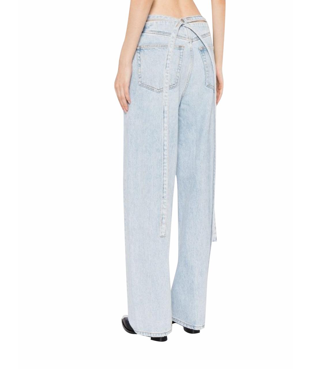 ALEXANDER WANG Голубые хлопковые прямые джинсы, фото 10