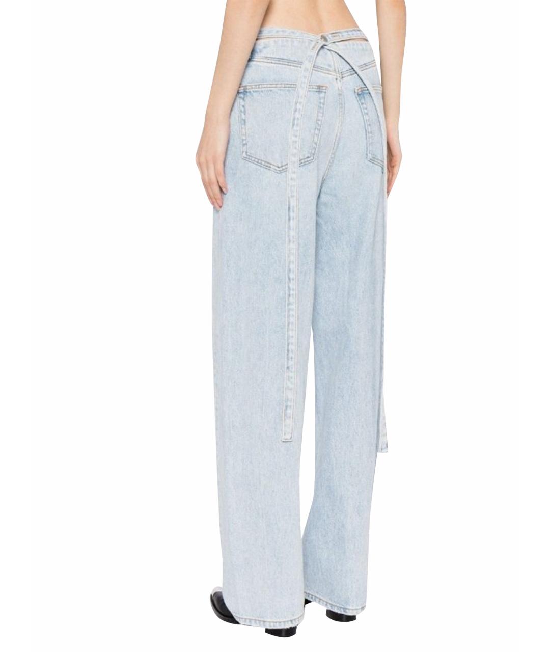 ALEXANDER WANG Голубые хлопковые прямые джинсы, фото 7