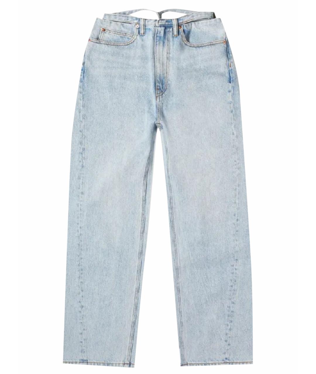 ALEXANDER WANG Голубые хлопковые прямые джинсы, фото 1