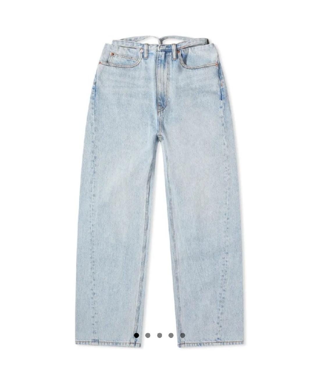 ALEXANDER WANG Голубые хлопковые прямые джинсы, фото 6